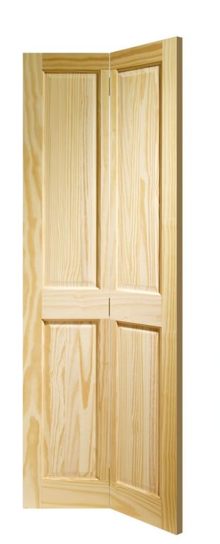 XL Victorian 4 panel bi-fold clear pine door  - 686 x 1981 x 35mm